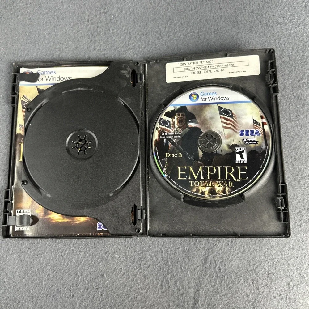 Empire: Total War (Windows Game PC DVD-ROM, 2009) Disc 1&2 No Manual Free Ship